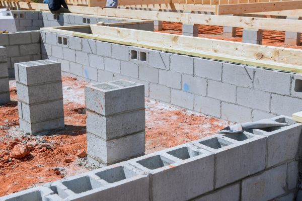 Cement Block Installation in Roswell